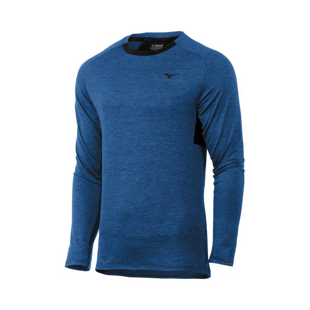 Maglie Running Mizuno Alpha Long Sleeve Uomo - Blu - 38542-YMKA